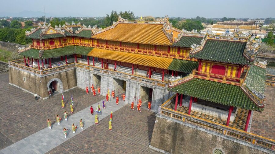 From Da Nang: Hue Guided Day Trip with Lunch - Khai Dinh Tomb: ornate design plus unusual religious mix