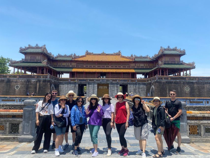 From Hue: Deluxe Private Tour - Entering Hue City by boat and pagoda steps