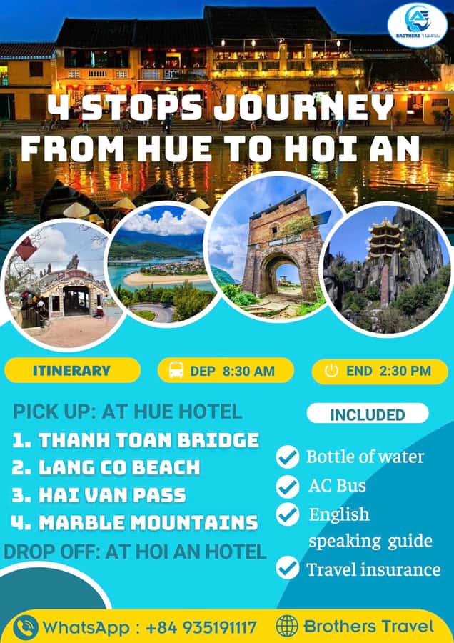From Hue: Hoi An Guided Bus Tour with 4 Sightseeing Stops - Why This Is More Than a Bus Ticket