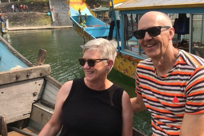 Hue Dragon Boat Tour: Perfume River, Royal Tombs, Hon Chen Temple - Stop 1 and the big setup: hotel pickup to the wharf
