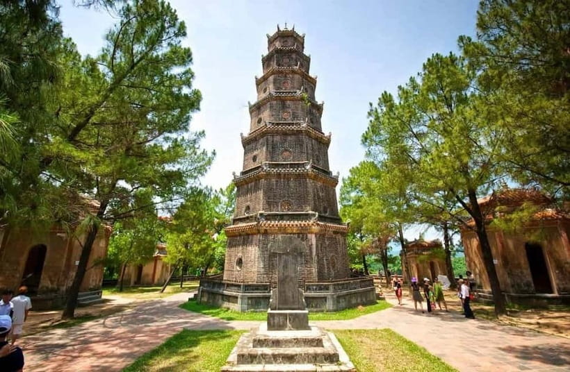 Hue: Imperial City, Royal Tombs, Pagoda & Dragon Boat Tour - Thien Mu Pagoda (1601): Hue’s most famous hilltop icon