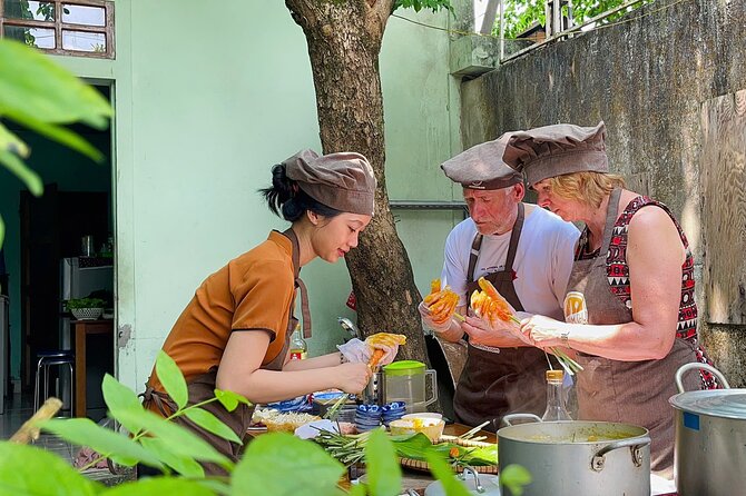 Hue Organic Farm Visit and Traditional Cooking Class - The cooking class: Bun Bo Hue, Nem Ran, and Banh Nam