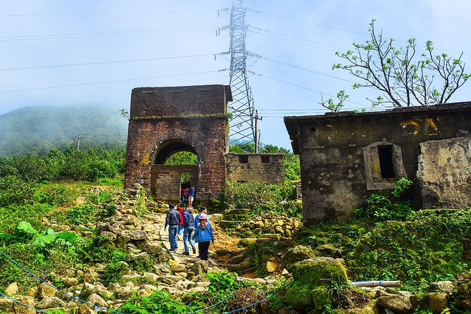 Hue To Hoi An by Private Car via Hai Van Pass, Golden Bridge - Lang Co Beach: quick sand-time with the mountain backdrop