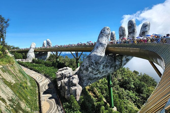 Shore Excursion to GOLDEN BRIDGE BA NA HILLS & Marble Mountains - Golden Bridge: the engineering facts and how to handle misty weather